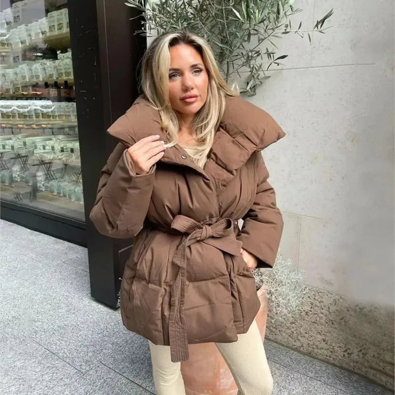 Daria | Winter Belted Puffer Coat For Women
