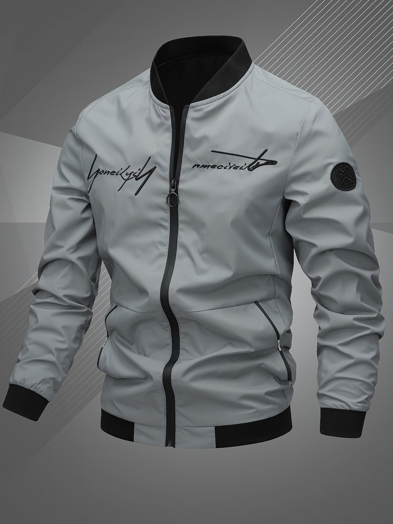 Guillaume | Men's Stylish Zip-Up Bomber Jacket with Logo
