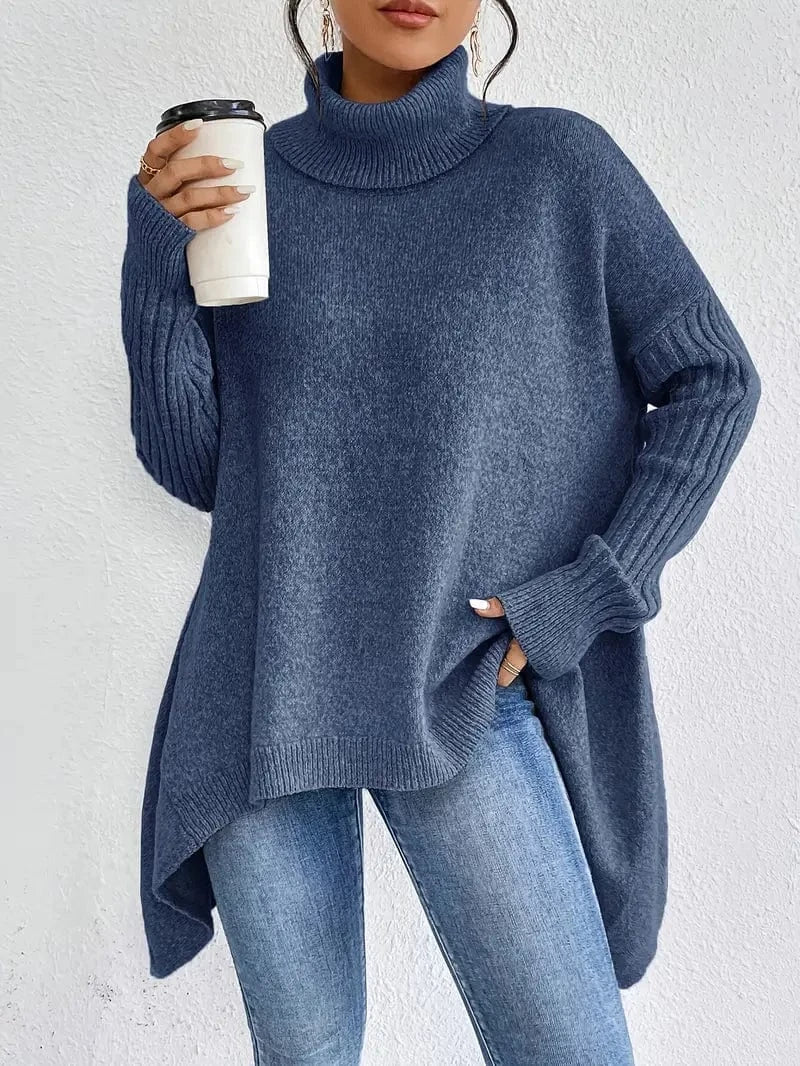 Alona Women’s Turtleneck Sweater – Relaxed Oversized Fit in Cashmere Blend