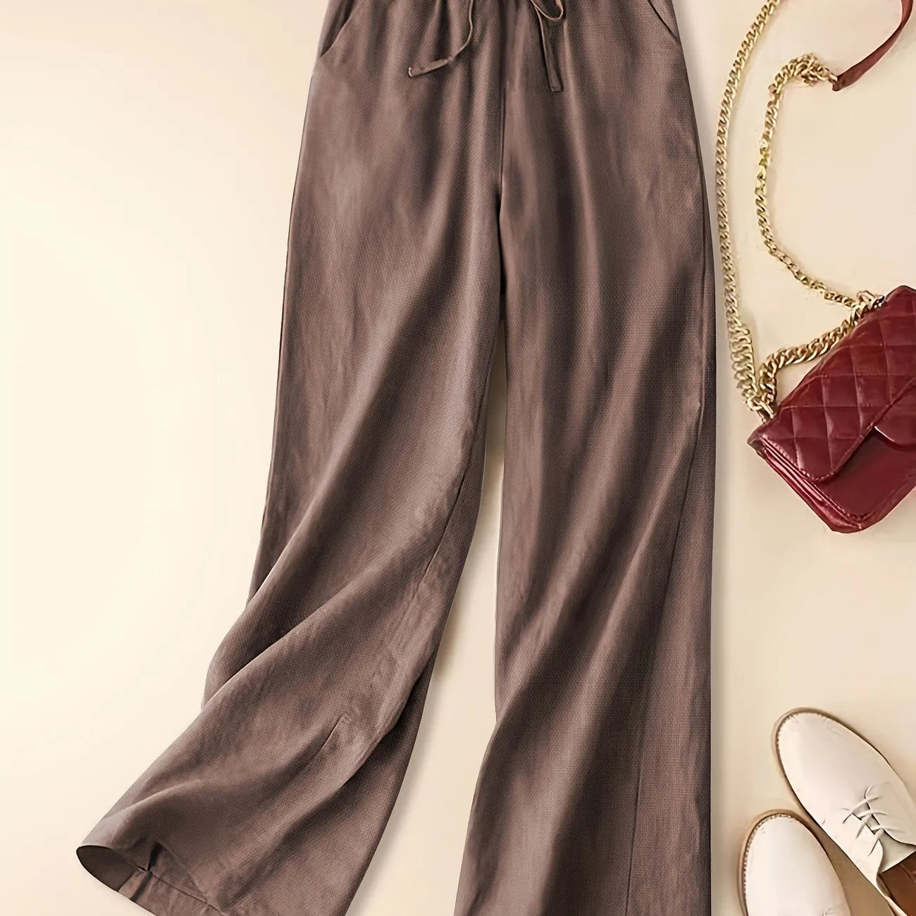 Enzo – Wide-Leg Drawstring Trousers