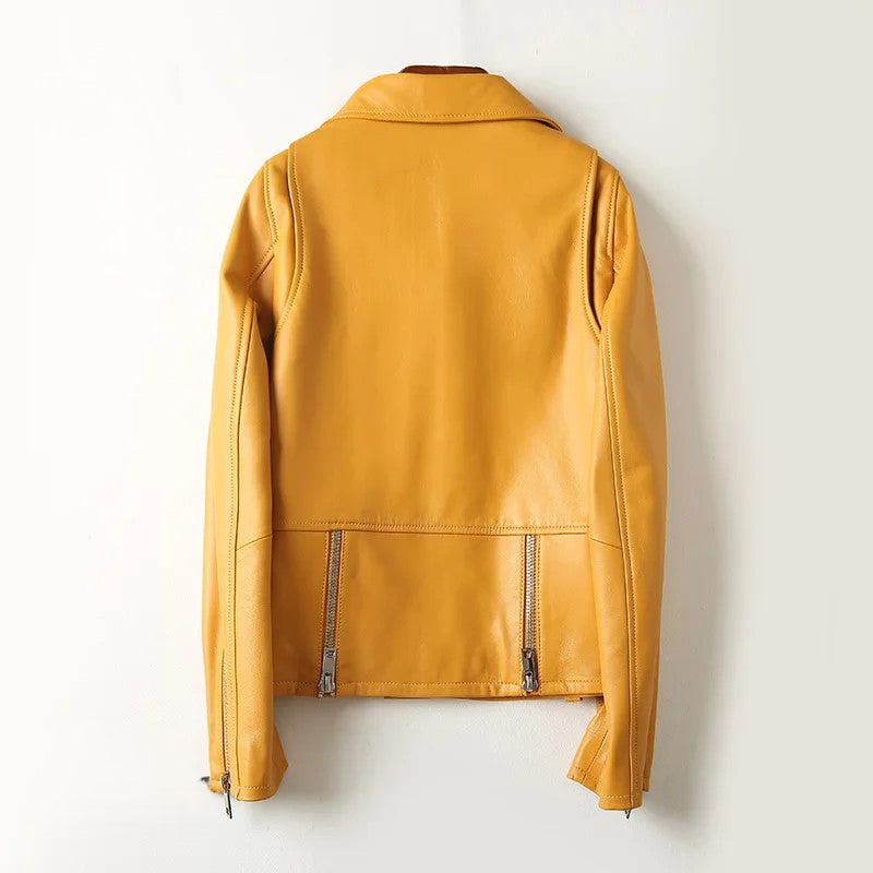 Elin Women’s Leather Jacket – Smooth Leather with Tailored Structured Fit