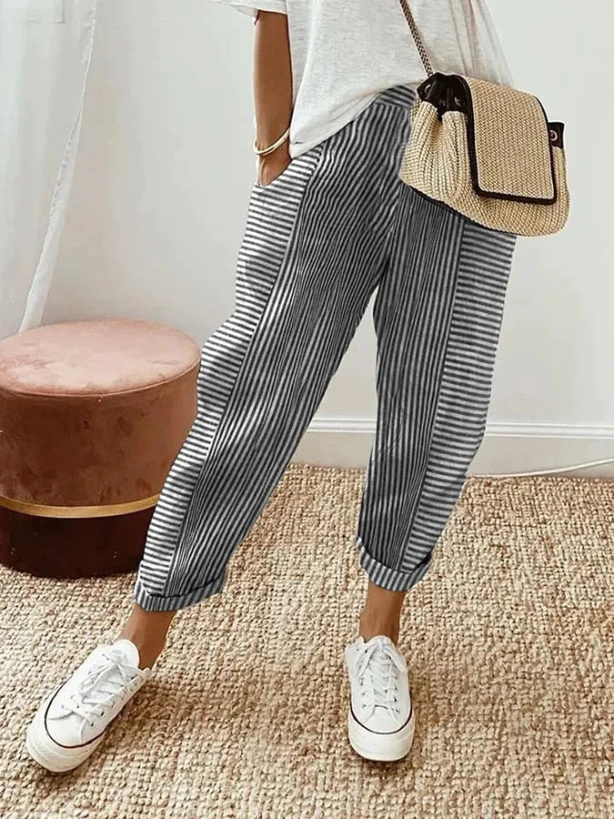 Berk – Striped Relaxed Trouser