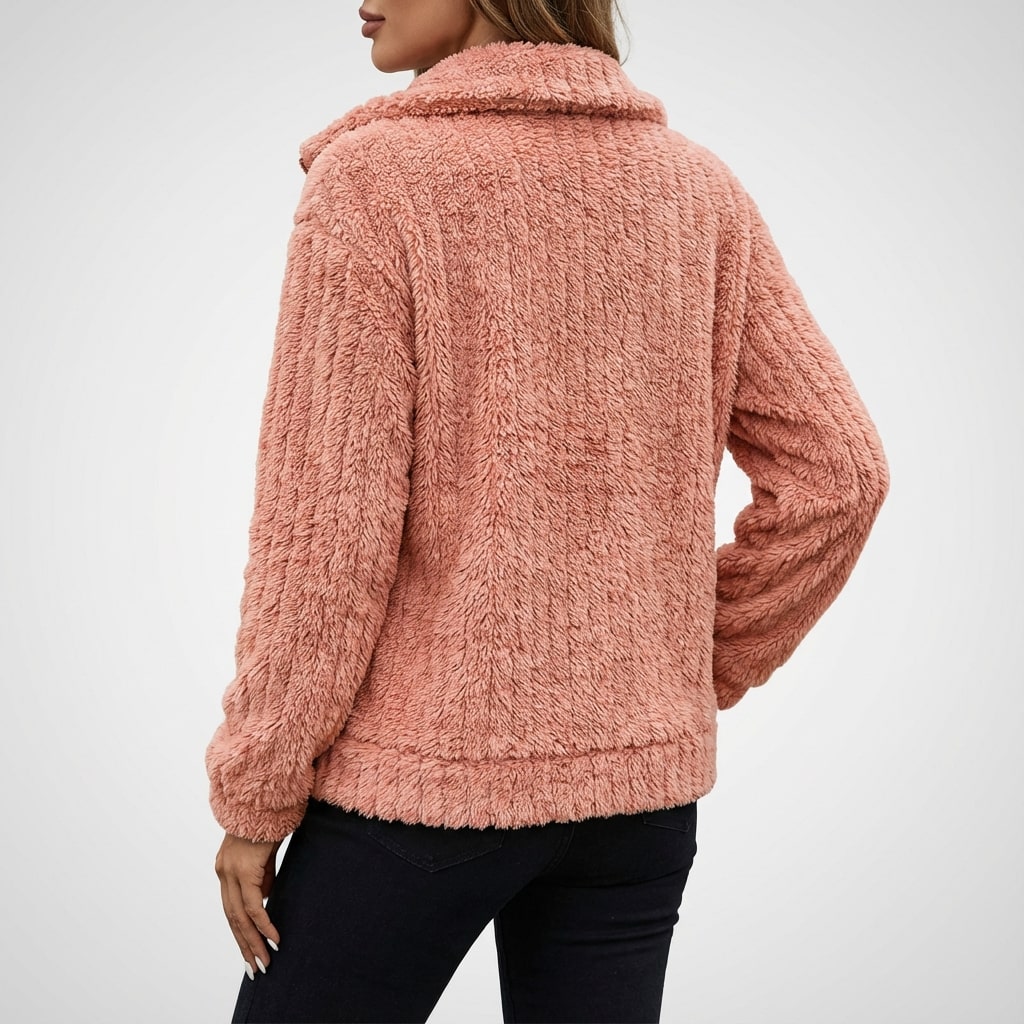 Leyla Women’s Faux Fur Jacket – Elegant Plush Outerwear for Winter Layering