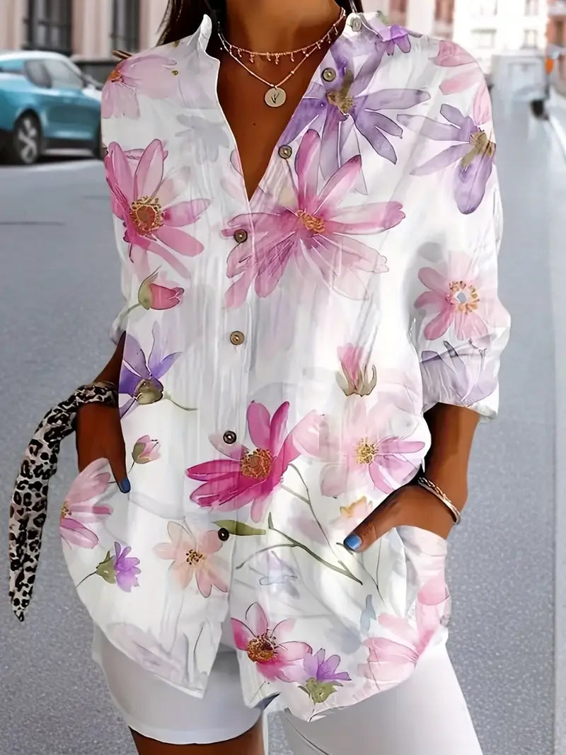 Julien | Lightweight Summer Floral Blouse