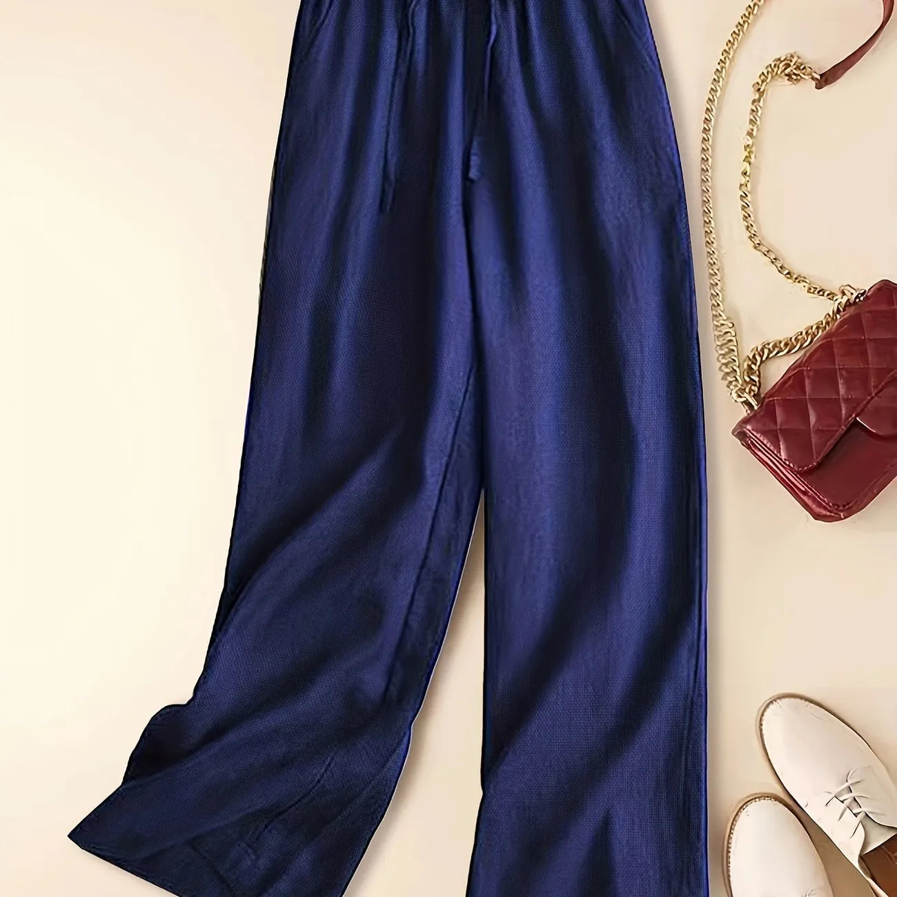 Enzo – Wide-Leg Drawstring Trousers