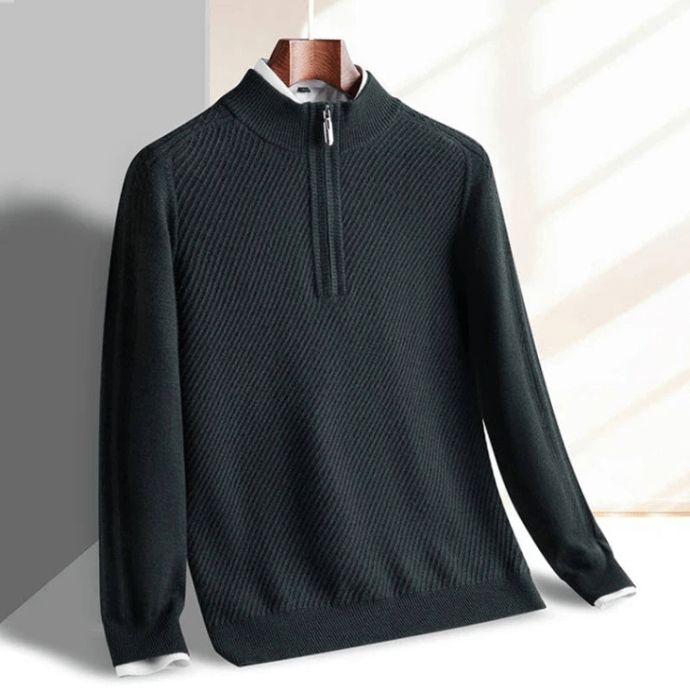 Guillaume Men’s Quarter-Zip Sweater – Soft Knit Pullover with Lightweight Layerable Comfort