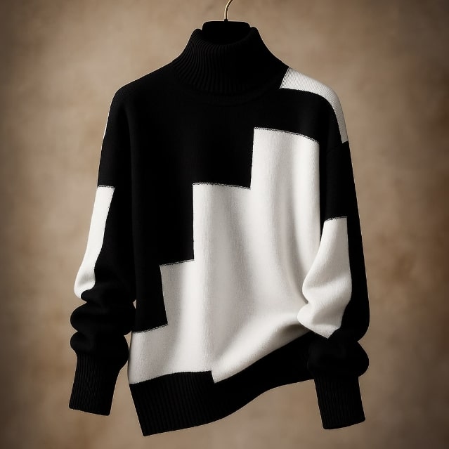 Mélanie Women’s Turtleneck Sweater – Soft Knit Pullover with Warm Ribbed Texture