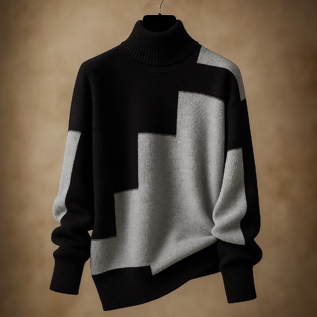 Mélanie Women’s Turtleneck Sweater – Soft Knit Pullover with Warm Ribbed Texture