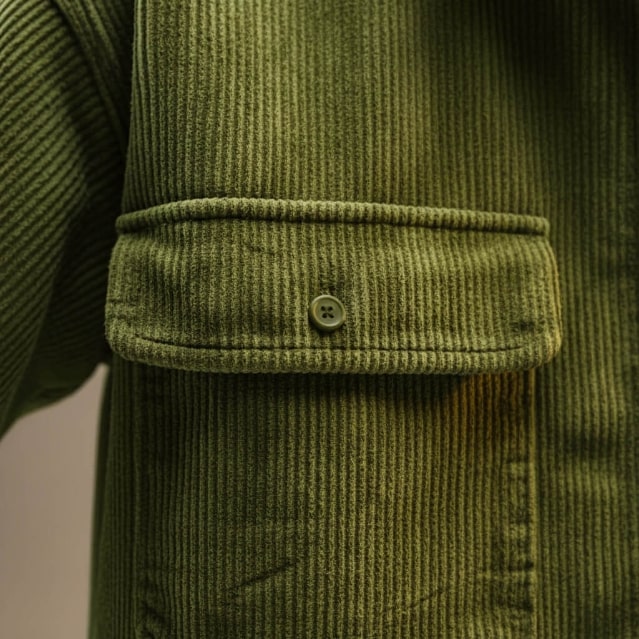 Roman Men’s Corduroy Shirt Jacket – Egyptian Cotton Sherpa-Lined Outerwear for Cold Weather