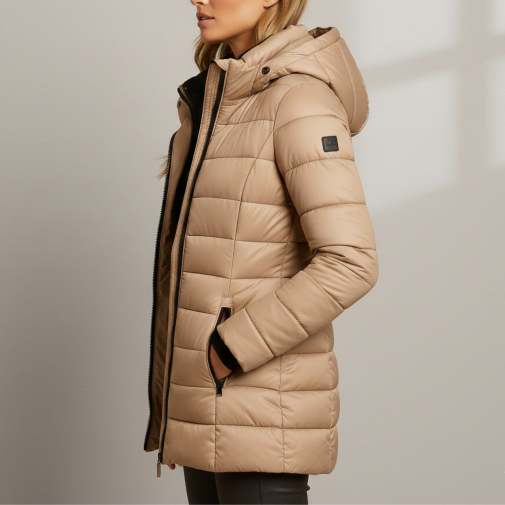 Agnieszka Women’s Puffer Jacket – Quilted Hooded Lightweight Winter Coat