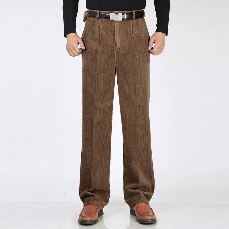 Omar Men’s Corduroy Trousers – Soft Cotton Corduroy Pants with Warm Structured Feel