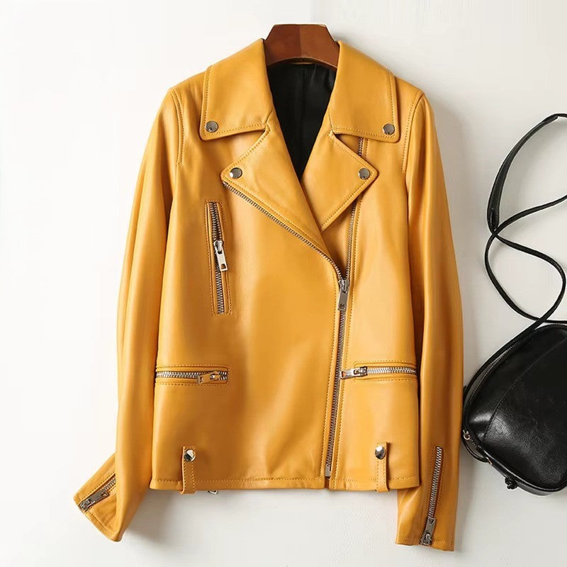 Elin Women’s Leather Jacket – Smooth Leather with Tailored Structured Fit