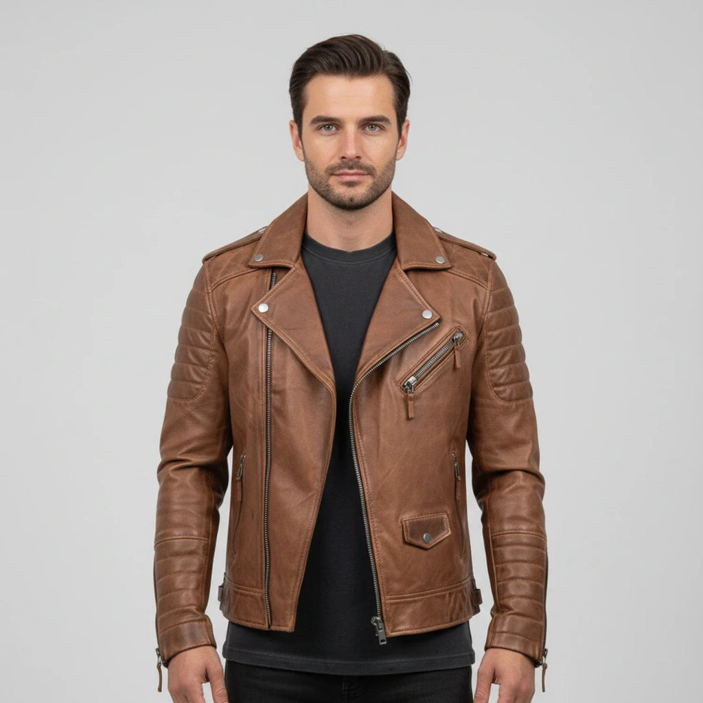 Samuel | Winter Zip Up Men Leather jacket