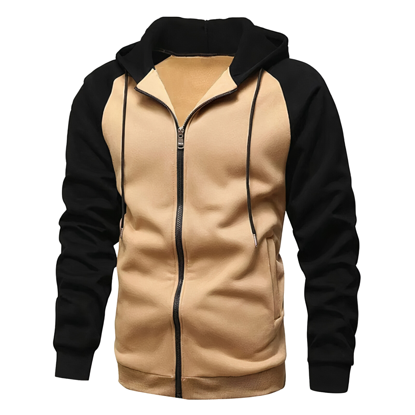 Can | Men’s Casual Zip-Up Two-Tone Hoodie