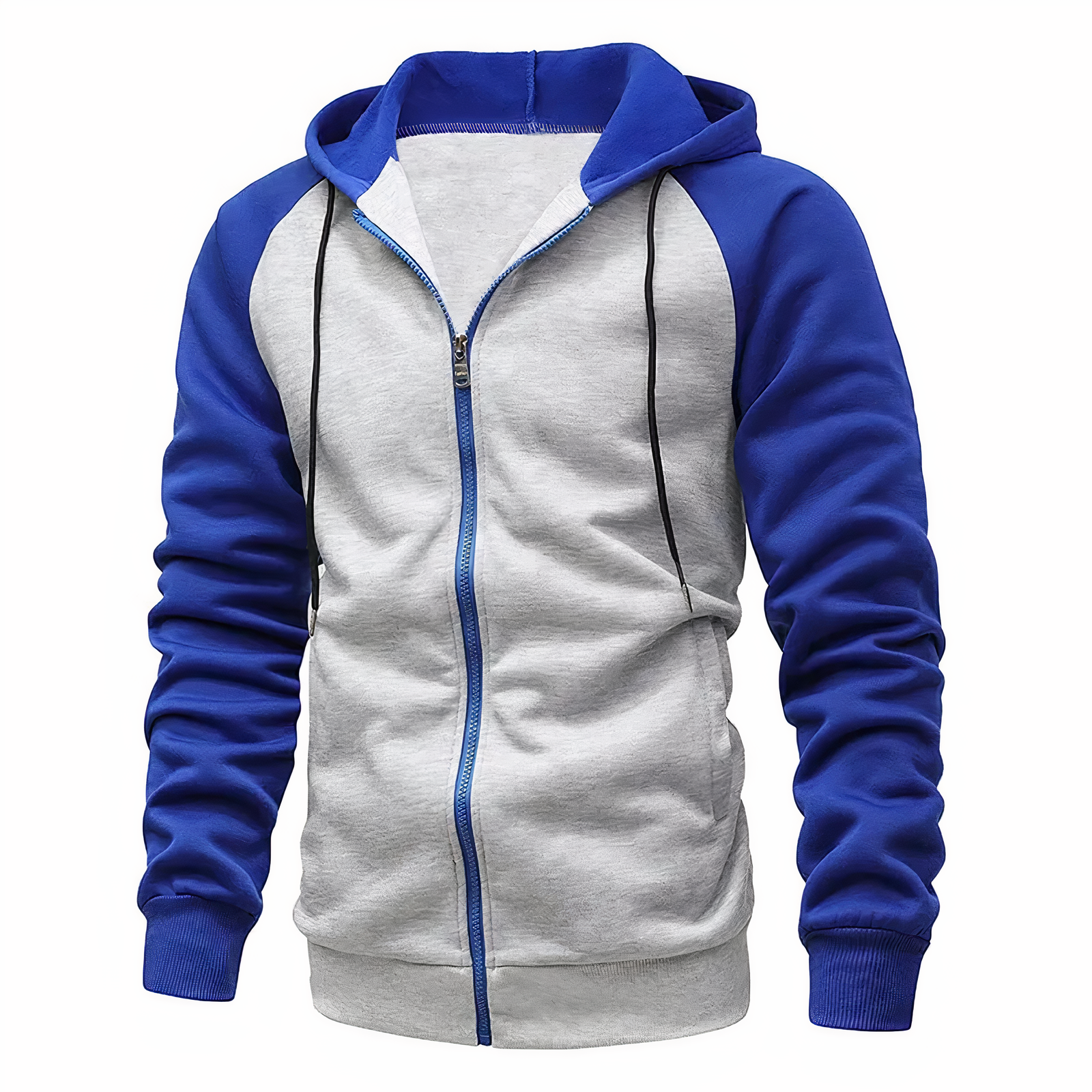 Can | Men’s Casual Zip-Up Two-Tone Hoodie