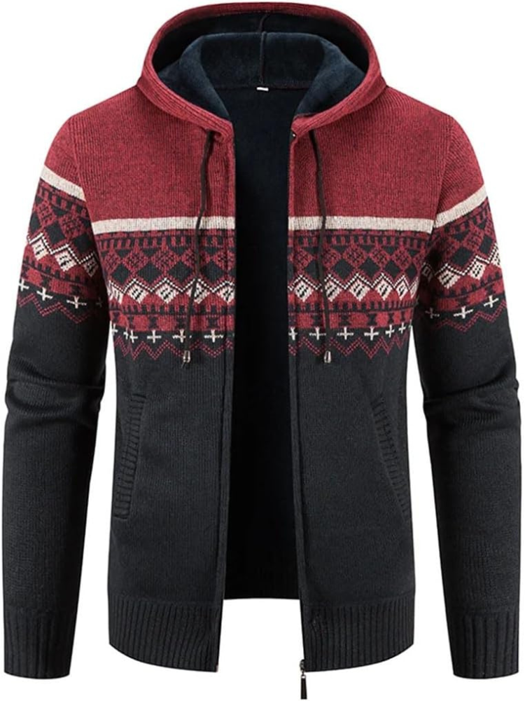 Asher | Men’s Winter Hooded Zip-Up Casual Cardigan