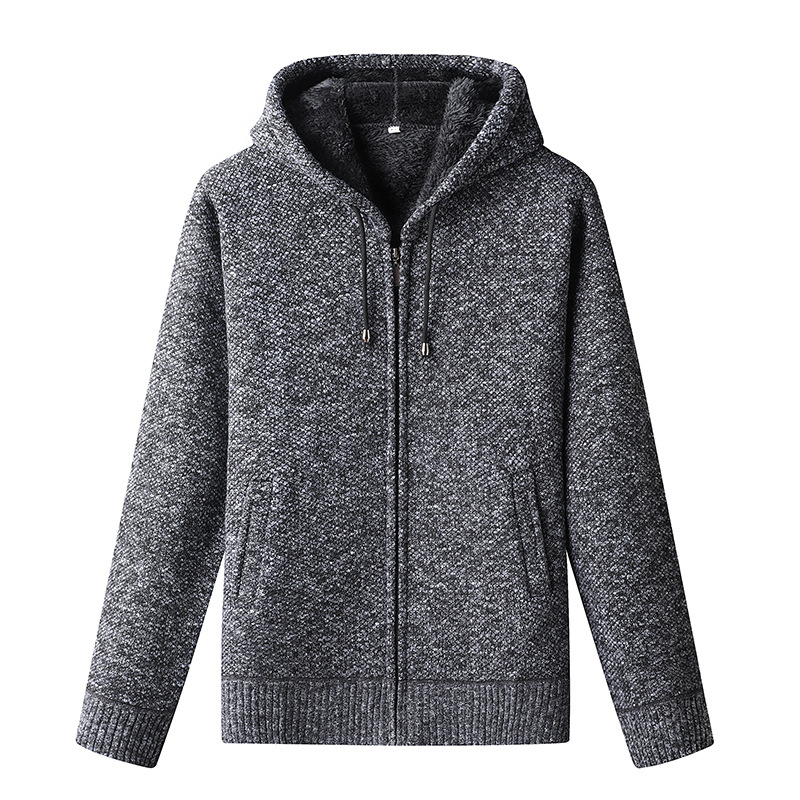 Diego | Men’s Winter Zip-Up Hoodie Warm Knit Cardigan