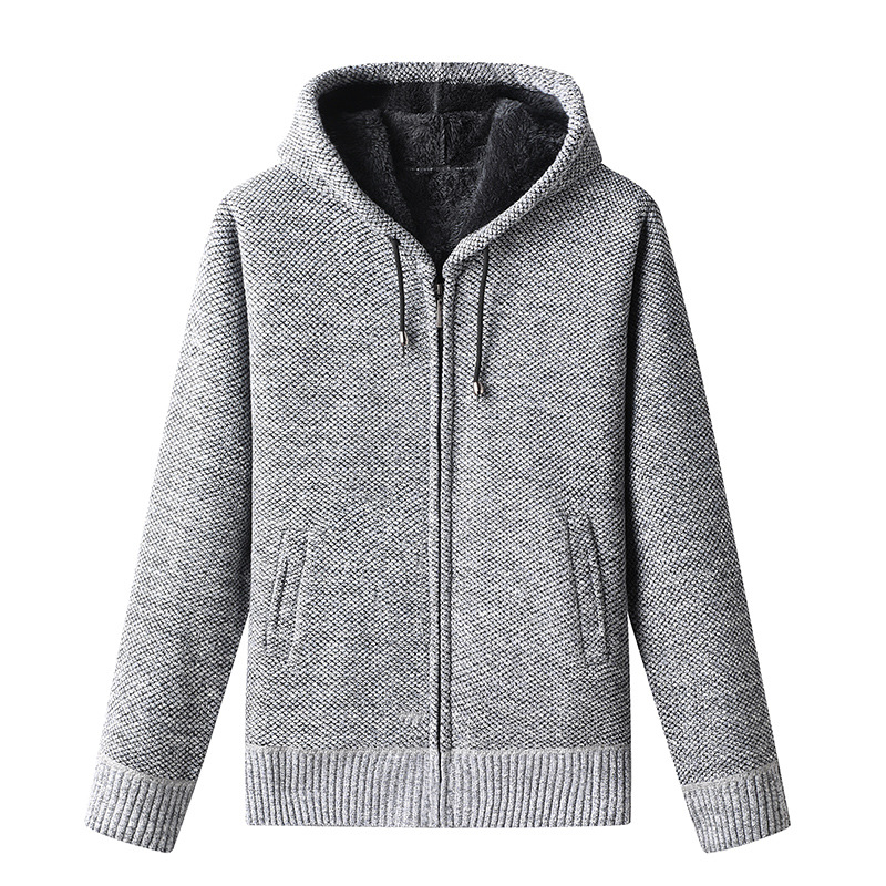 Diego | Men’s Winter Zip-Up Hoodie Warm Knit Cardigan