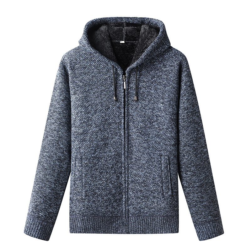 Diego | Men’s Winter Zip-Up Hoodie Warm Knit Cardigan