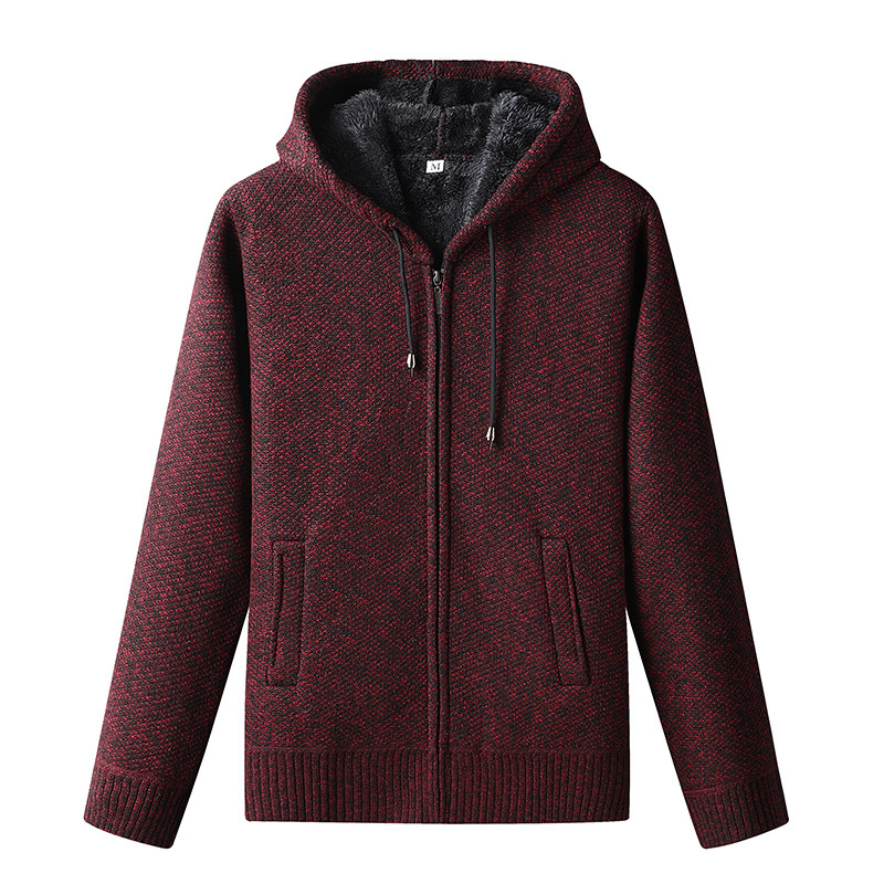 Diego | Men’s Winter Zip-Up Hoodie Warm Knit Cardigan
