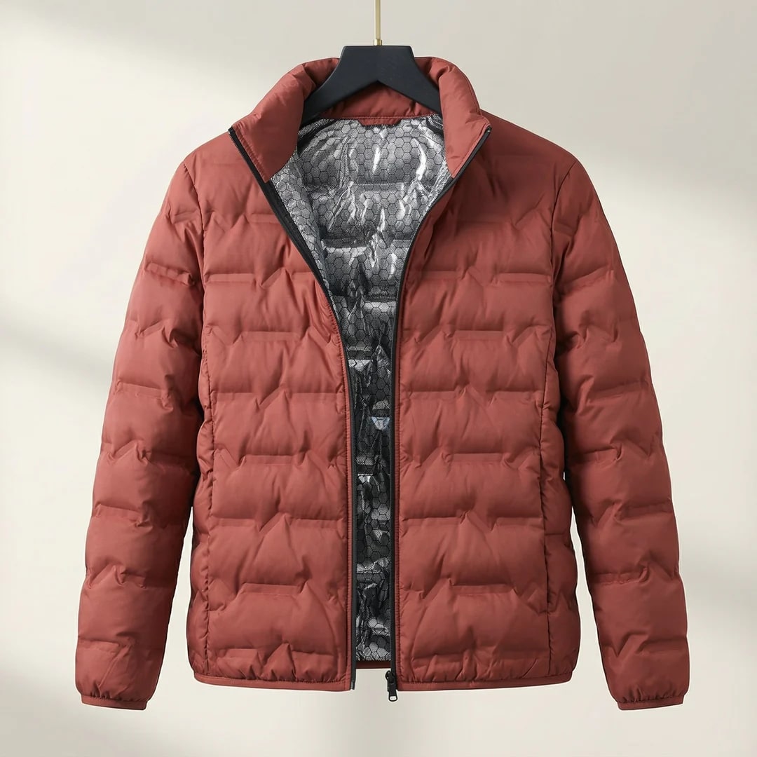 Giacomo Men’s Quilted Puffer Jacket – Lightweight Cotton-Padded Zip-Up Jacket