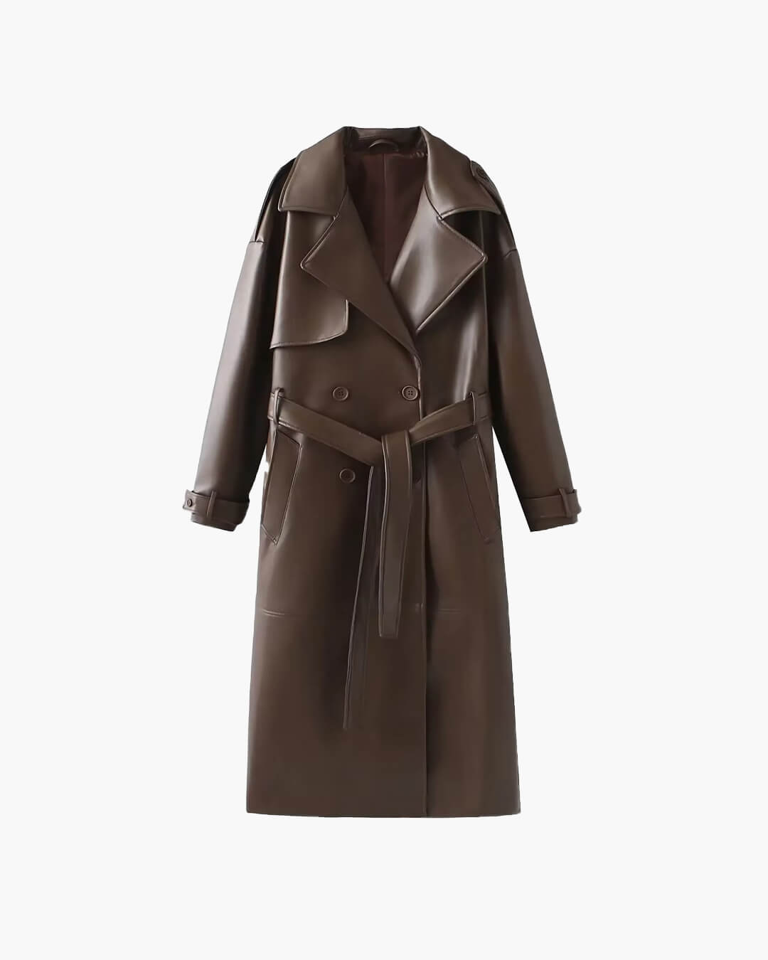 Oksana | Women’s Winter Leather Maxi Trench Coat