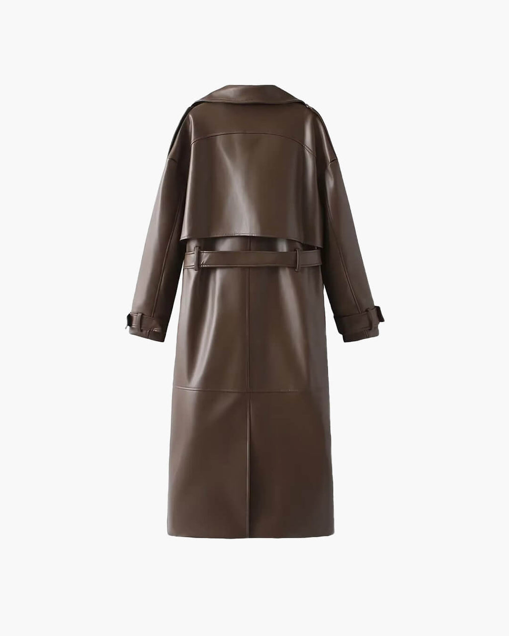 Oksana | Women’s Winter Leather Maxi Trench Coat