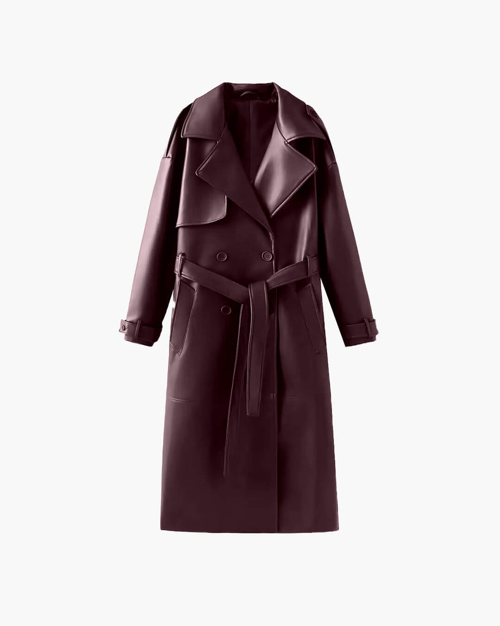 Oksana | Women’s Winter Leather Maxi Trench Coat