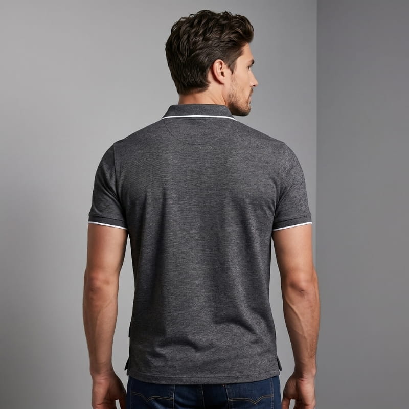 Vittorio Cotton Blend Zip-Neck Golf Polo Shirt – Quarter Zip Short Sleeve Casual Top