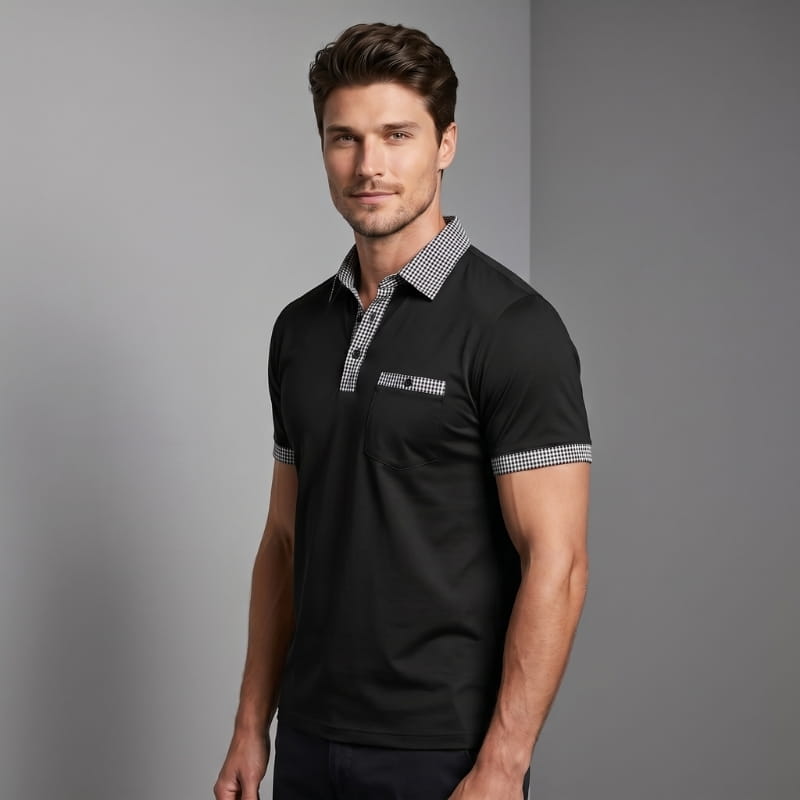 Lorenzo Performance Stretch Golf Polo Shirt – Moisture-Wicking Breathable Athletic Casual Top