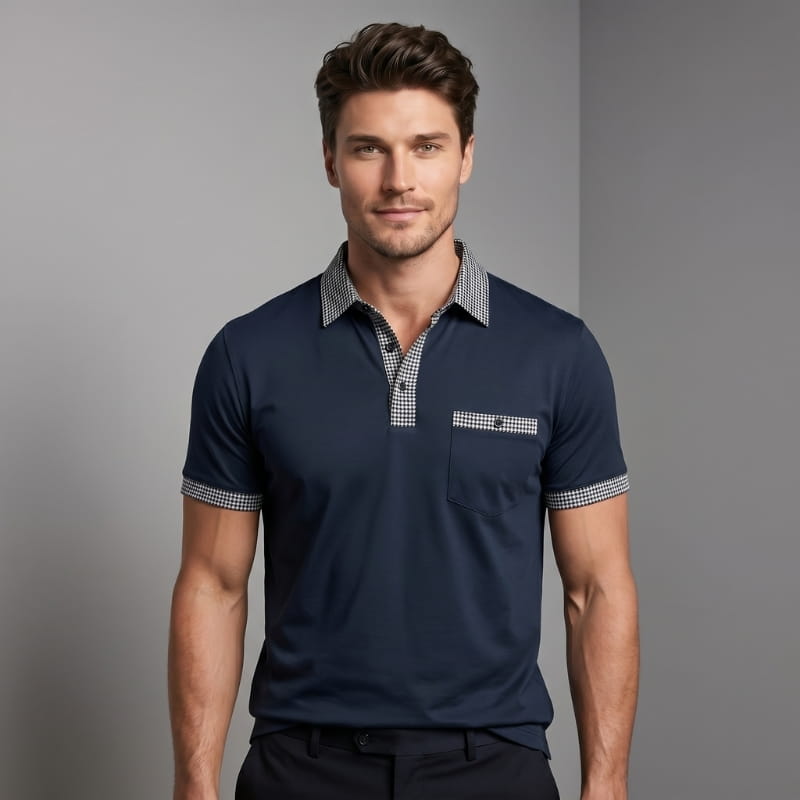 Lorenzo Performance Stretch Golf Polo Shirt – Moisture-Wicking Breathable Athletic Casual Top