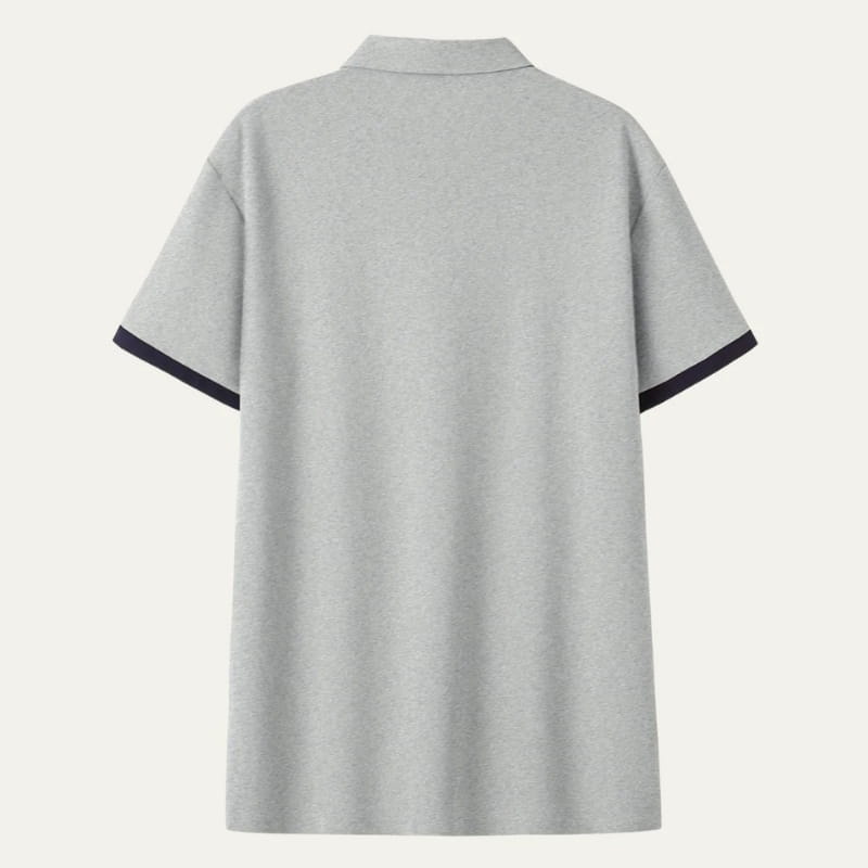 Luciano Performance Golf Polo Shirt – Contrast Cuff Placket Athletic Fit Short Sleeve Top