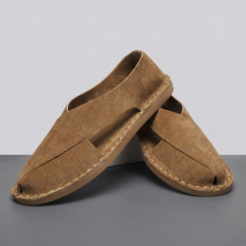 Ignazio Suede Leather Sandals – Open Toe Italian Cushioned Casual Summer Footwear