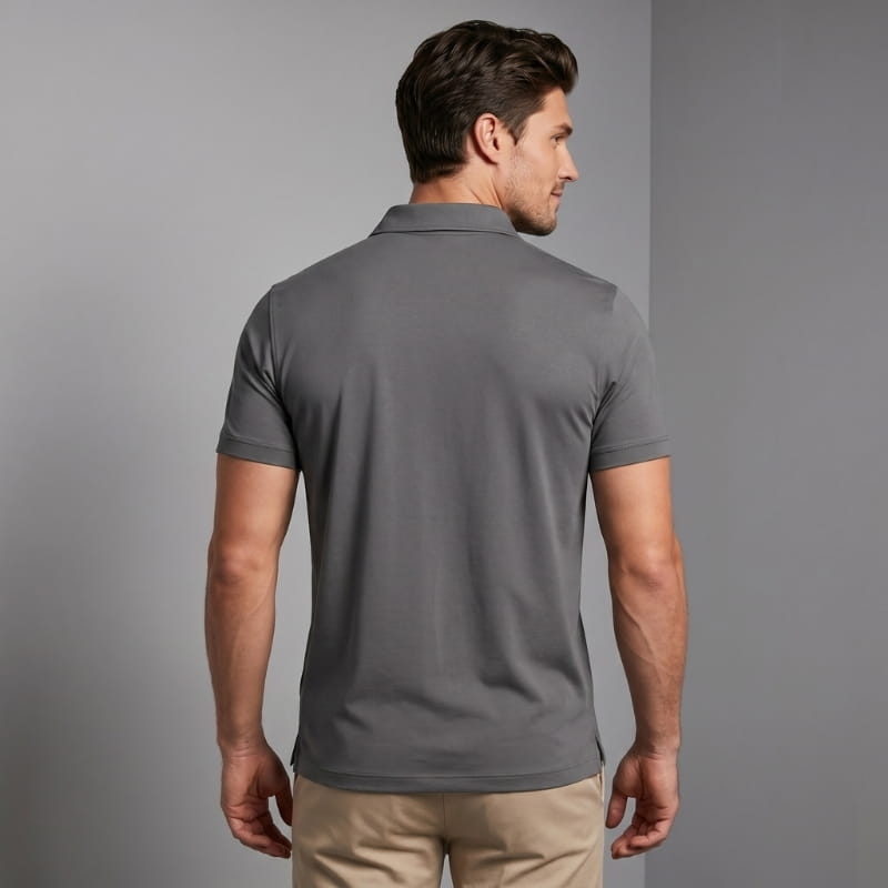 Roderick Cotton Blend Polo Shirt – Slim Fit Collared Short Sleeve Casual Top