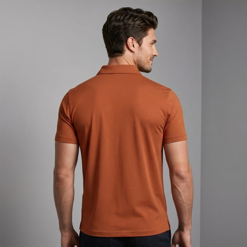 Roderick Cotton Blend Polo Shirt – Slim Fit Collared Short Sleeve Casual Top