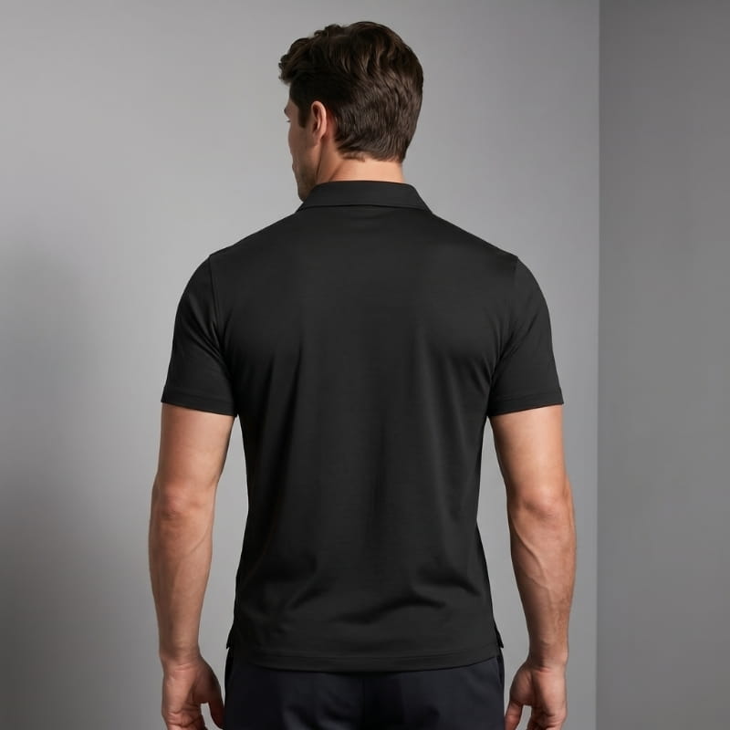 Roderick Cotton Blend Polo Shirt – Slim Fit Collared Short Sleeve Casual Top