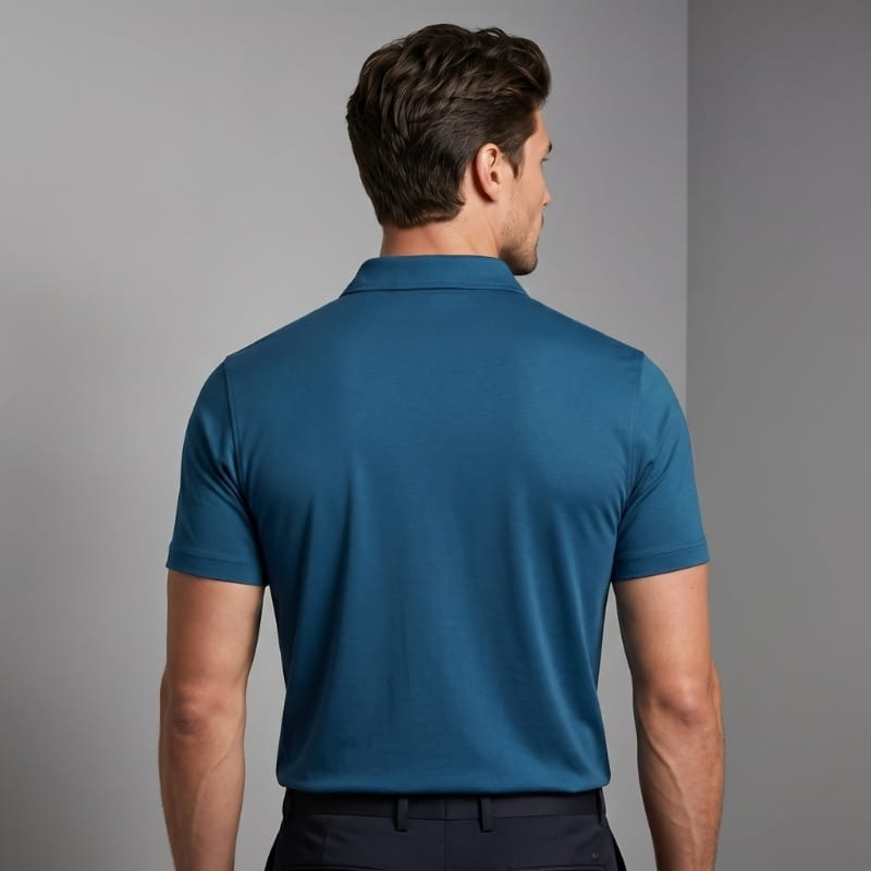Roderick Cotton Blend Polo Shirt – Slim Fit Collared Short Sleeve Casual Top