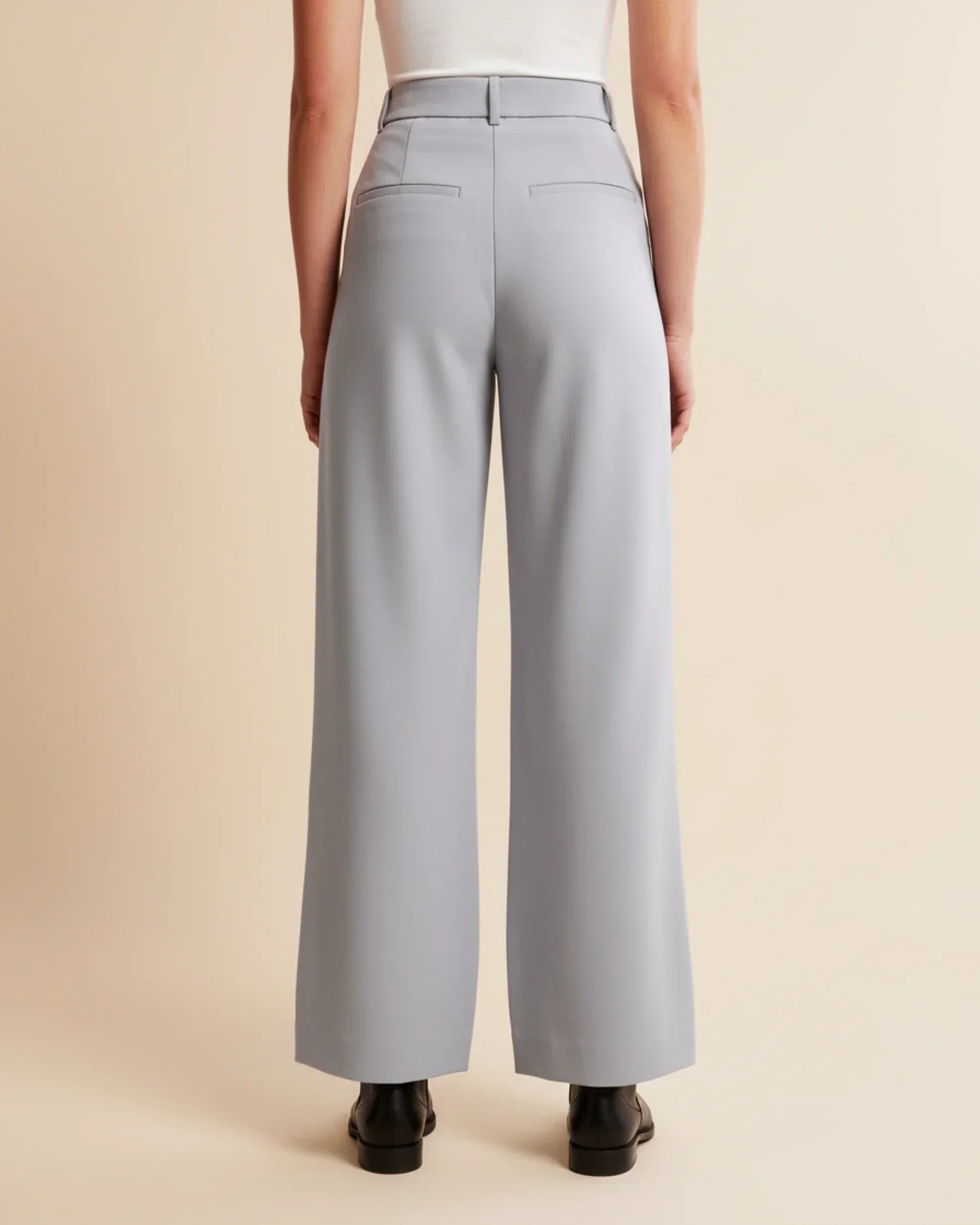 Cyril | High Waist Pleated Leg Trousers with Tailored Fit