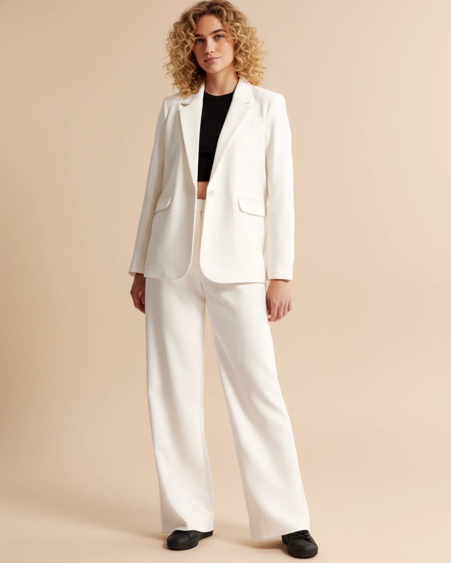 Cyril | High Waist Pleated Leg Trousers with Tailored Fit