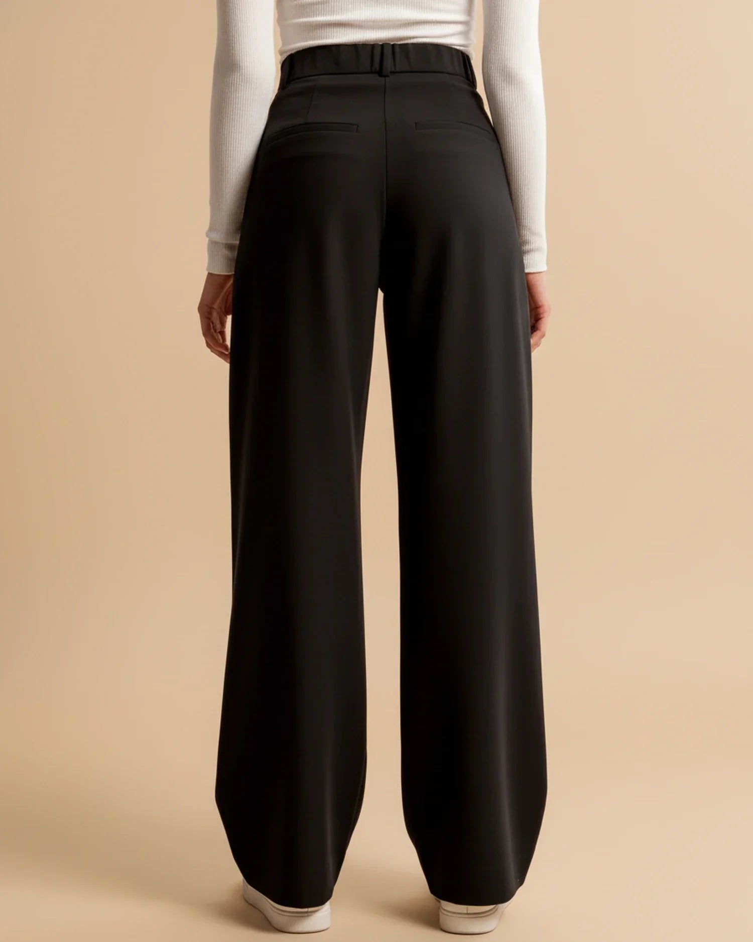 Cyril | High Waist Pleated Leg Trousers with Tailored Fit